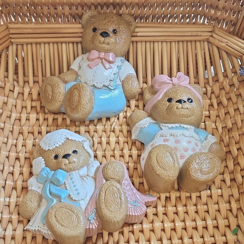 Vintage Nursery Bears Burwood Trio Teddy Bear Wall Hanging